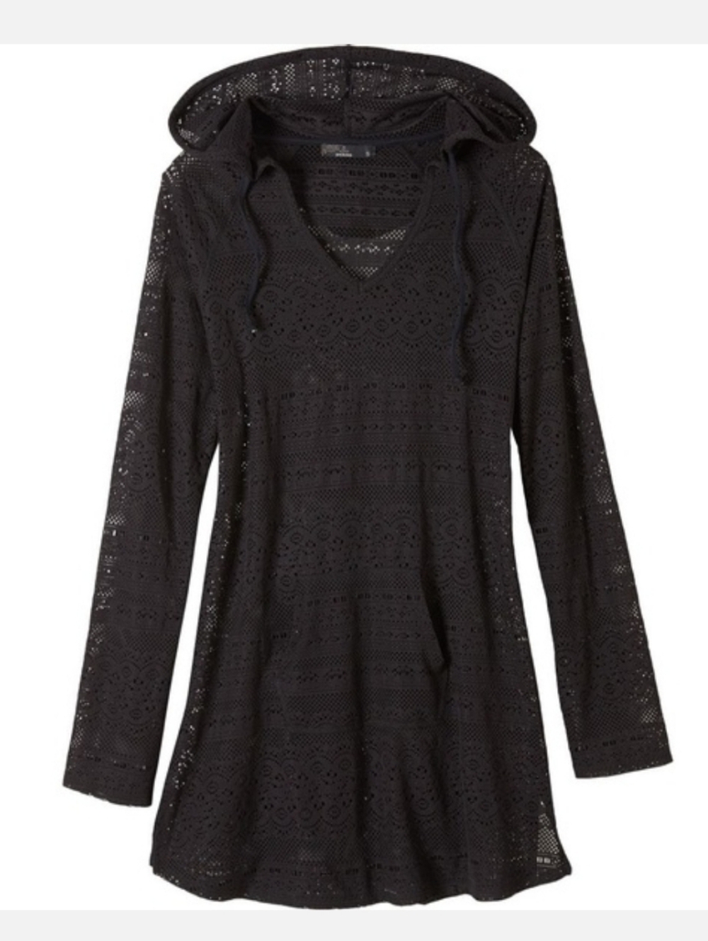 Prana Luiza Tunic Cover Up Large Black Dress